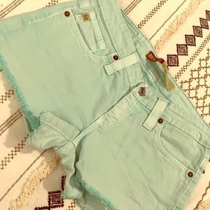 Big Star Light Teal Shorts Size 26,Size 4